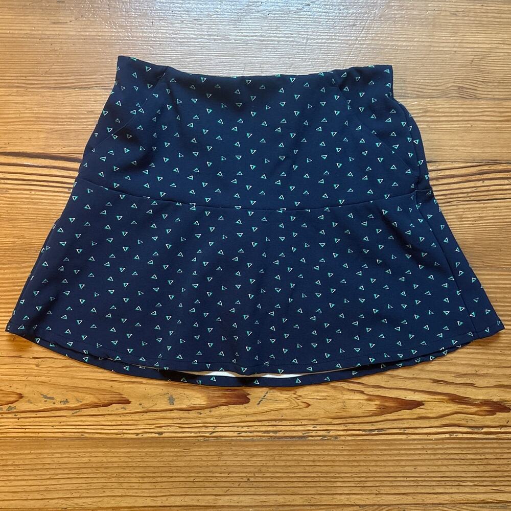 Polo Ralph Lauren navy blue geometric green triangle womens golf skirt SIZE XS‎